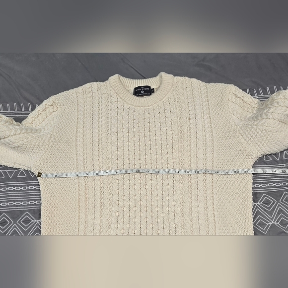The Irish Store Cream Merino Wool Knit Sweater Size XL - Picture 4 of 5